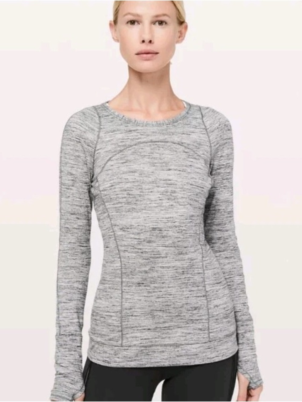 Lululemon Cypress Kiss Long Sleeve Top Size M Heather Gray